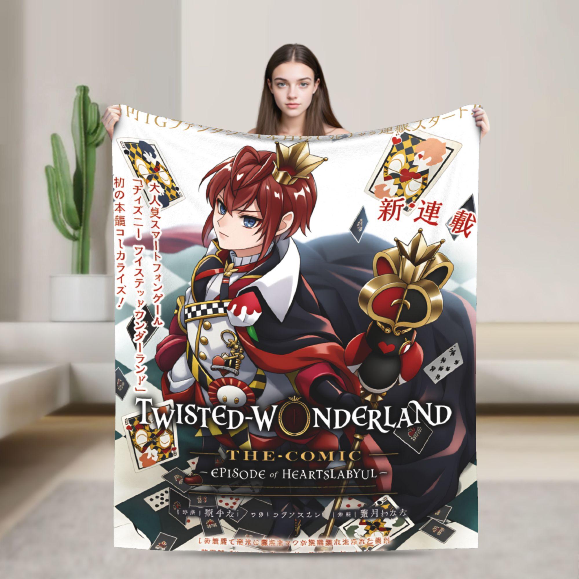 

Fantasy Comics Blanket Twisted-Wonderland Soft Warm Trend Plush Throw Blanket For Bedroom Travel Flannel Bedspread Bed Cover 30x40in