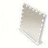 Fashion White LED Makeup Mirror 3-Color Stepless Dimming Large Vanity Mirror with Light for Home Dorm Bedroom