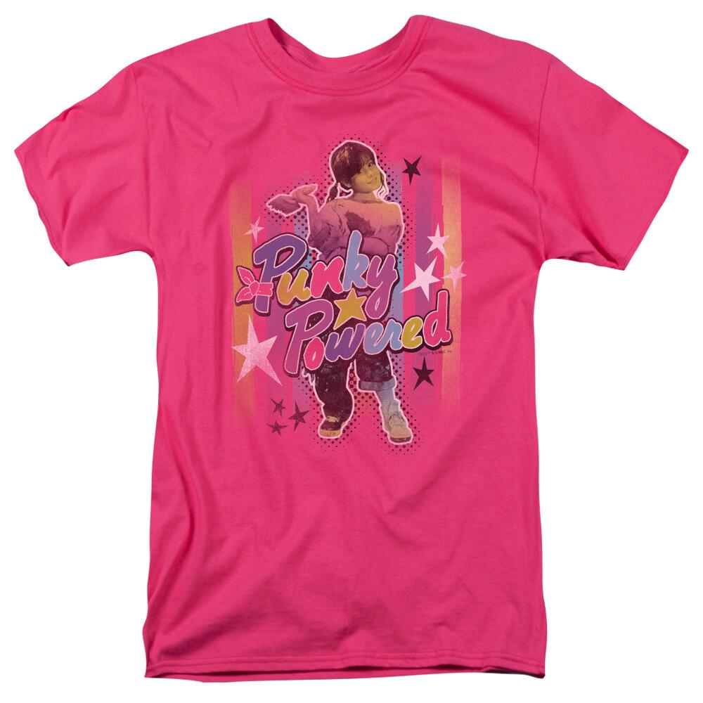 Футболка Punky Brewster Punky Powered Мужская Лицензированная Классическое ТВ-шоу Футболка Ярко-розовая S