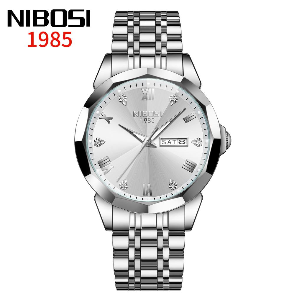 Quartz Watch Fashion Diamond-Encrusted Steel Belt Men'S Watch Luminous Waterproof