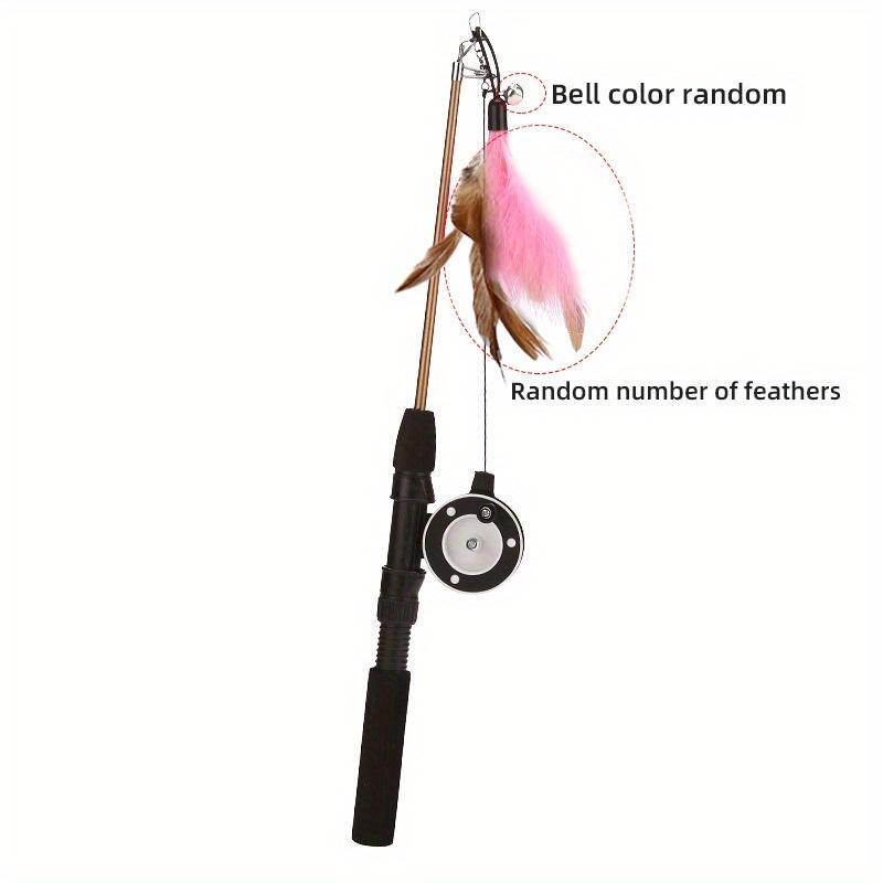 Funny Cat Stick  Fish Type Pet Interactive Playing Toy for Cats Teaser Kitten Sea Fishing Rod Small Fish Funny Cat Stick