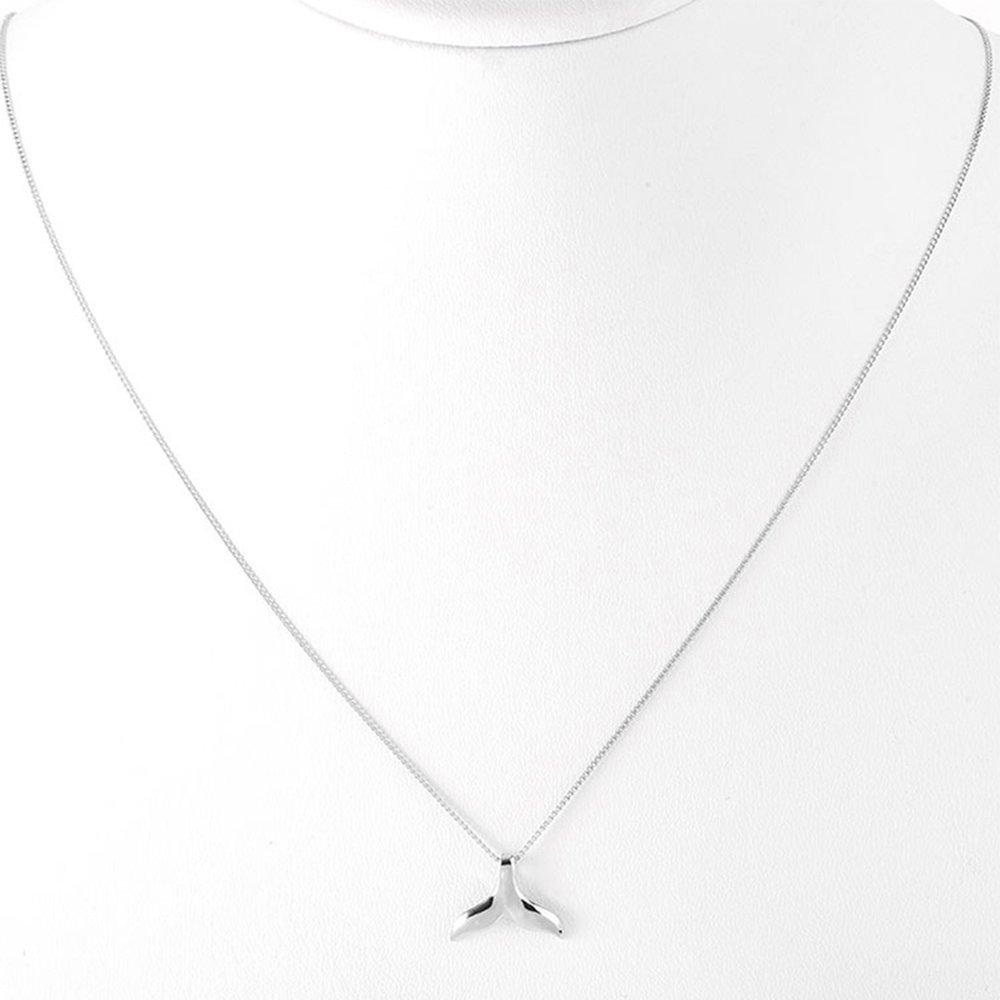 Lucky Whale Tail Silver Necklace
