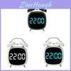 Electronic Metal Alarm Clock Featuring Led Screen And Powerful Chime For Home Sleep Aid