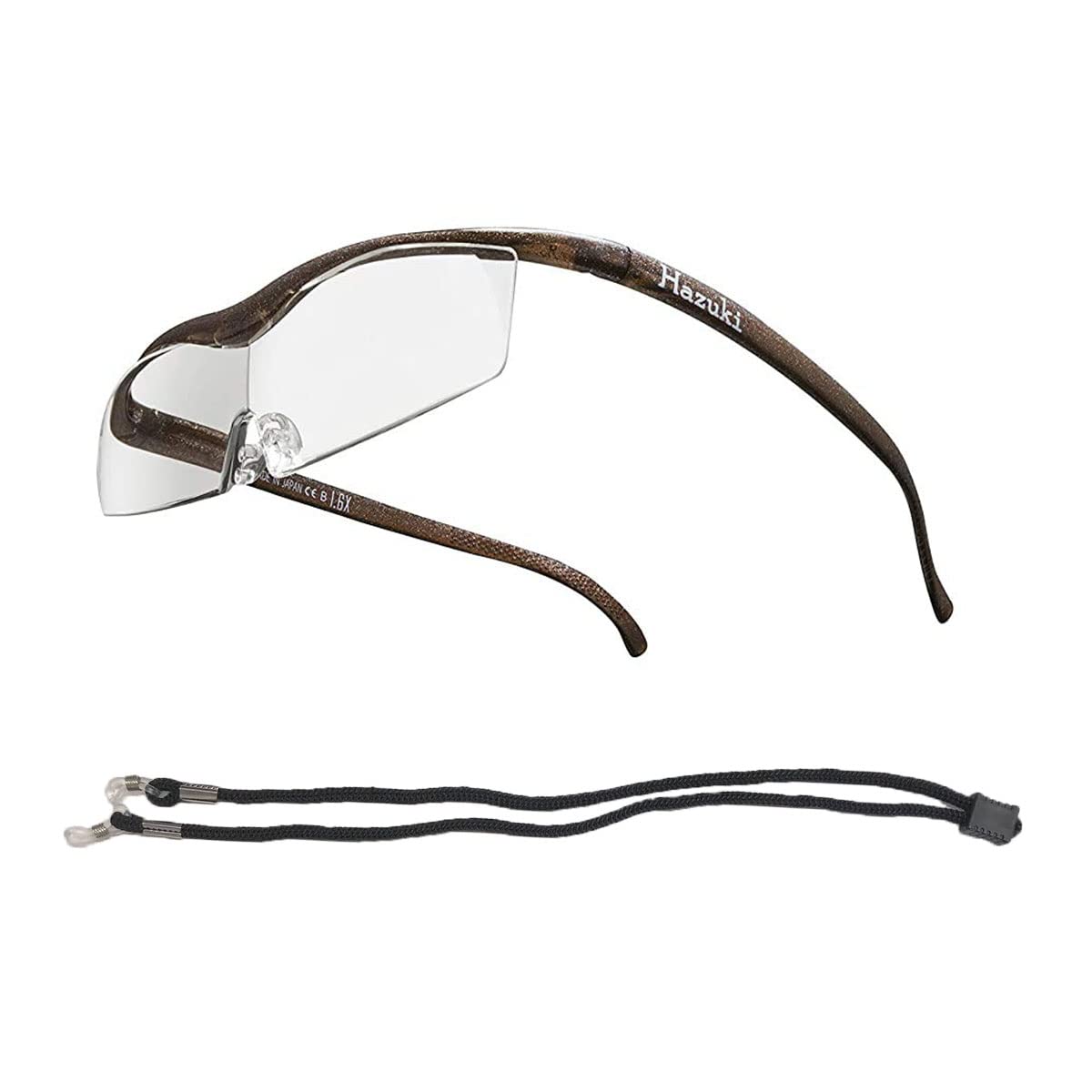 

Hazuki Compact Clear Lens Colors with Neck Strap Perfect Birthday Gift Loupe, 1.85x Magnification, (9 Available), (Brown),