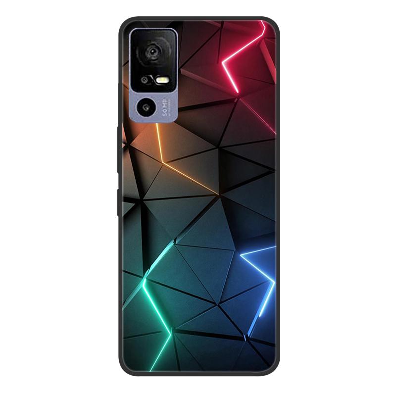 For TCL 40R 5G T771A Case Painted Soft Black Silicone Bumper Phone Cover for TCL 40 R 5G 6.6" Case TCL40R 40R Etui Coque Fundas