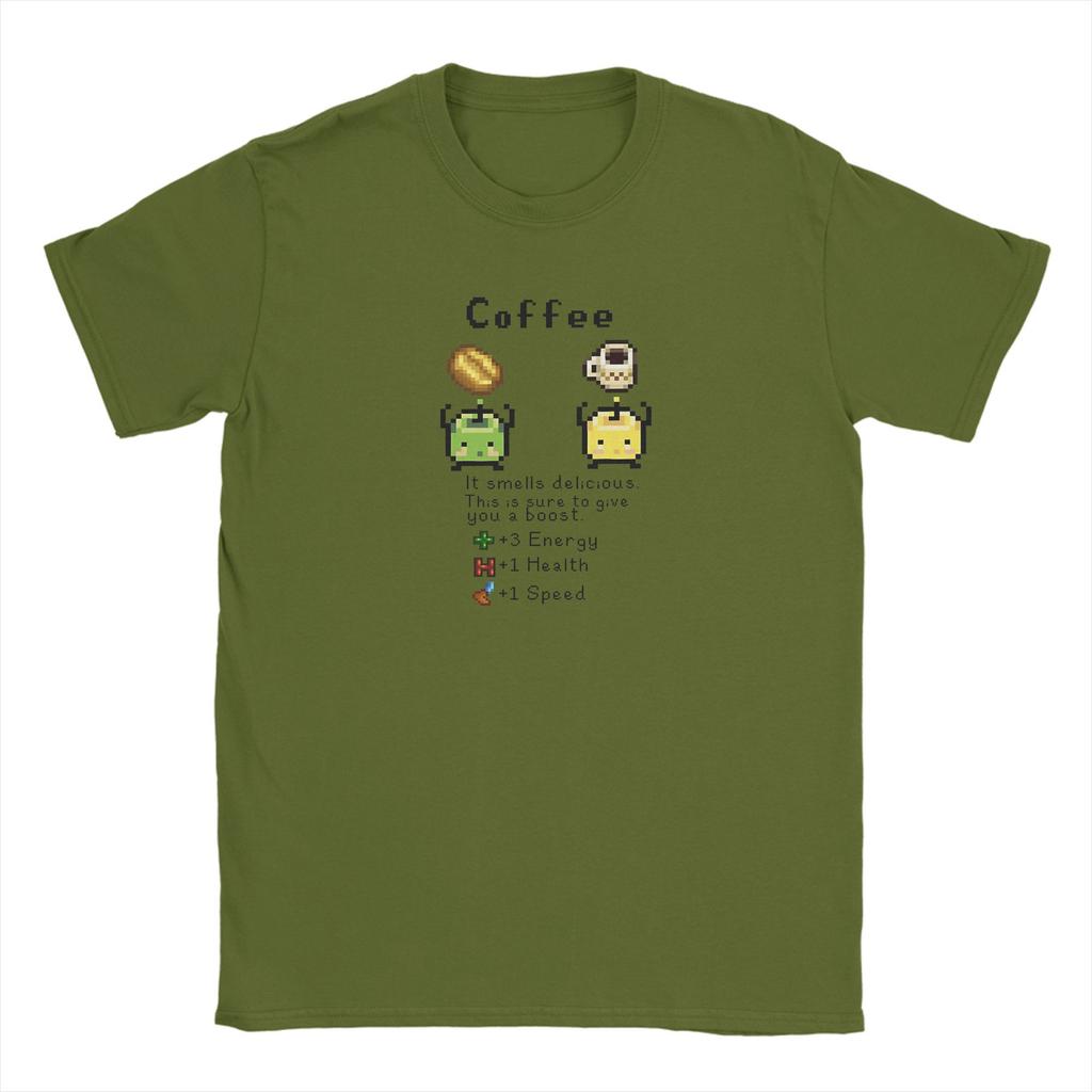 Kaffee Junimos S-Stardew V-Valley Spiel T-Shirt Strand Baumwoll-T-Shirts für Männer Mode T-Shirt Kurze Ärmel Y2K Retro Tops
