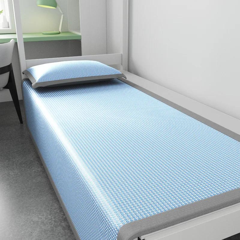 1 Pieza Esterilla de Hielo de Seda para Dormir Para Estudiantes Universitarios Verano Jacquard Almohadilla Refrigerante Cubierta Transpirable No Tejida Para Habitación de Dormitorio Cama Us
