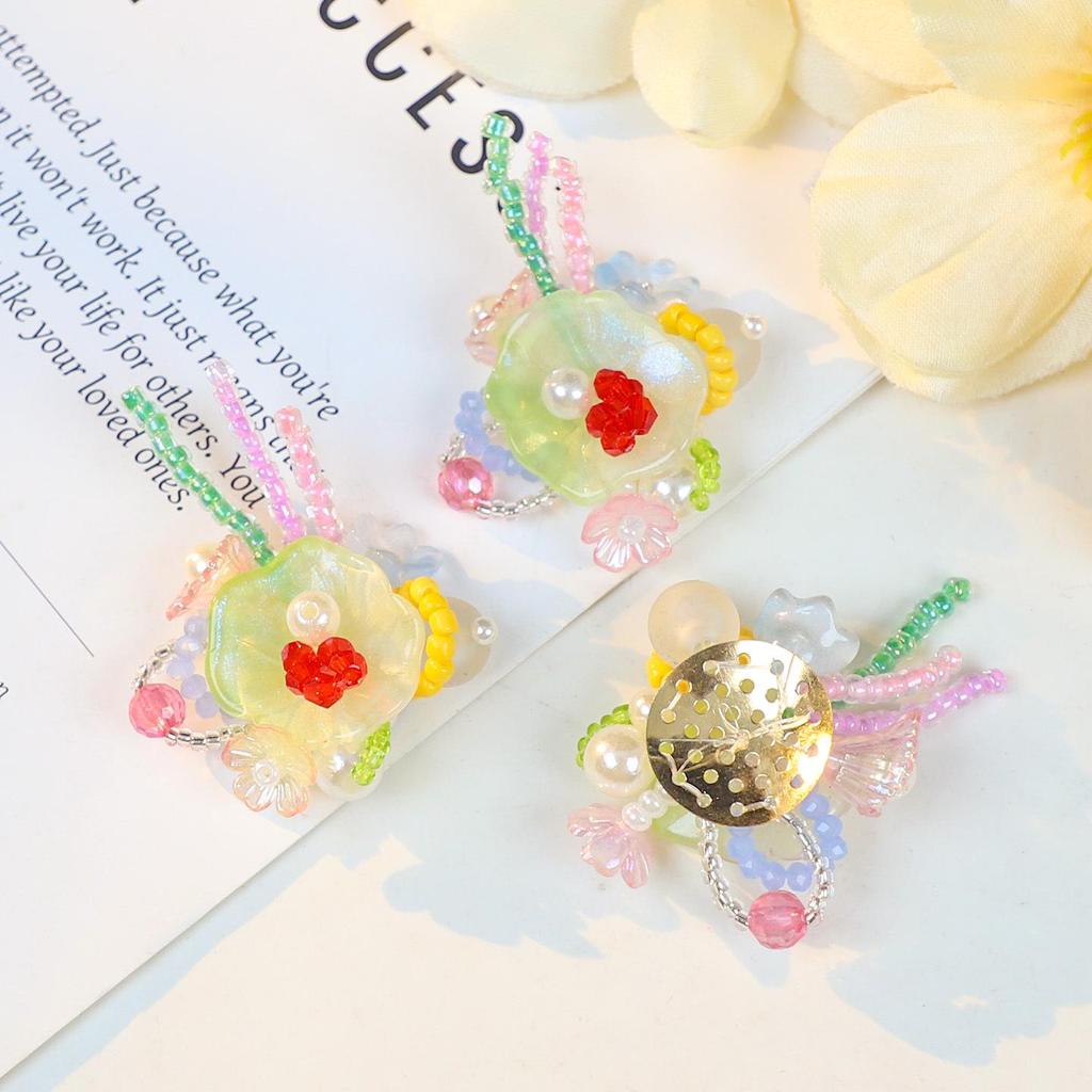 Colorful Beaded Flower Accessories for Shoes, Hair, Hats & Brooches