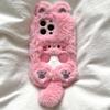 Autumn Winter Cute Plush Cat Phone Case for IPhone 15 14 Pro Max 11 13 12 Mini XR 6 8 7 Plus X XS SE Cute Cover Shockproof Case