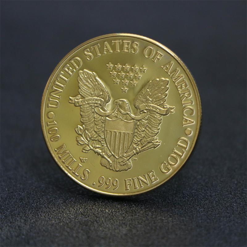 Statue of Liberty Coin American Eagle Ocean Gold and Silver Commemorative Coin Metallic Cubic Medallion Collectible Coin 2026