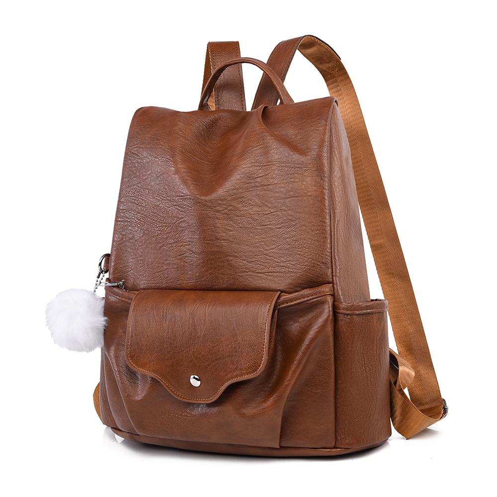 PU Backpack Female Commuter Backpack Student School Bag