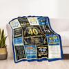 1pc Happy 40th Birthday Celebration Blanket Soft and Warm for Sofa Office Camping Travel Livingroom Great Gift for Friends and Family Comfortable