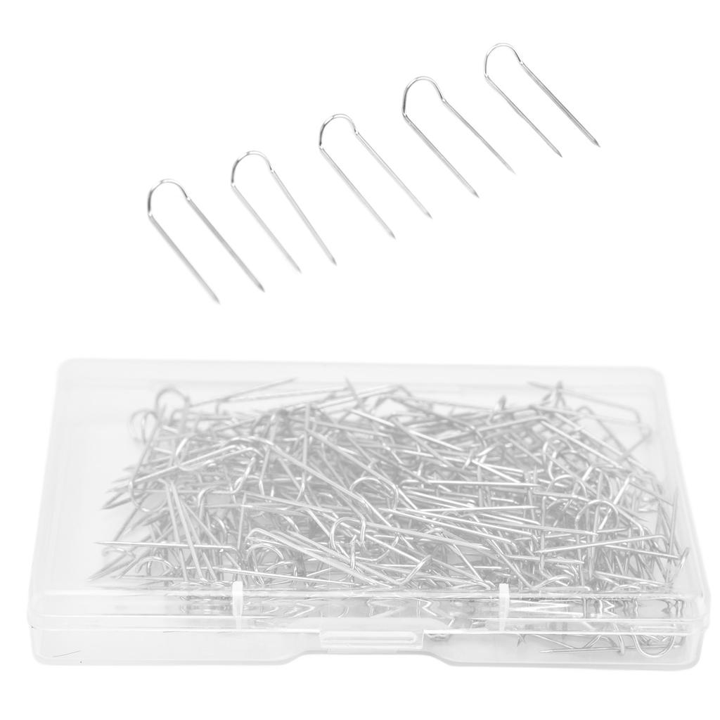 200Pcs Fork Pins U Shaped Stainless Steel Sturdy Durable Wide Application Sewing U Pins23mm