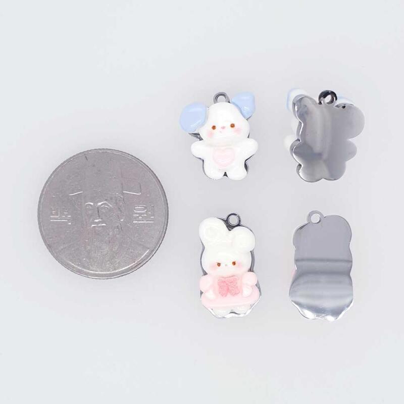 Surgical steel puppy rabbit pendant accessory