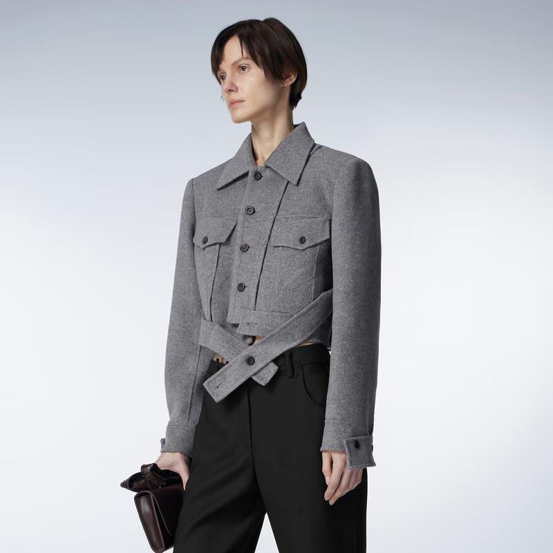 

JNBY Women s Wool & Cashmere Blend Long Sleeve Jacket S