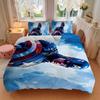 3Pcs Captain America Shield Sky Bedding Set Soft Fabric Duvet Cover Pillowcases Home Xmas Halloween Gift 1 Duvet Cover 2 Pillowcase S1180