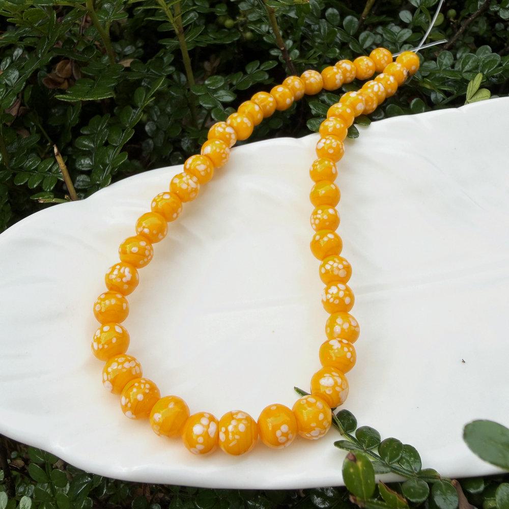 Colorful Thousand Flower Speckled Glass Beads for Handmade DIY Crafts