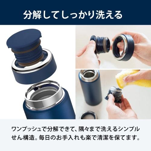 Peacock Vacuum Bottle Industry Stainless Steel Water Bottle with Antibacterial Cap and Gasket, Sports Drink Compatible, Screw-On Mug Type, 0.48L, Silk