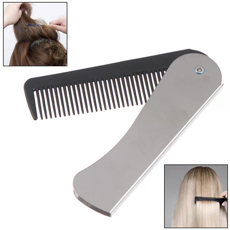 1PC Foldable Portable Hair Comb Brush - Massage Hairdressing Tool for Convenient Grooming