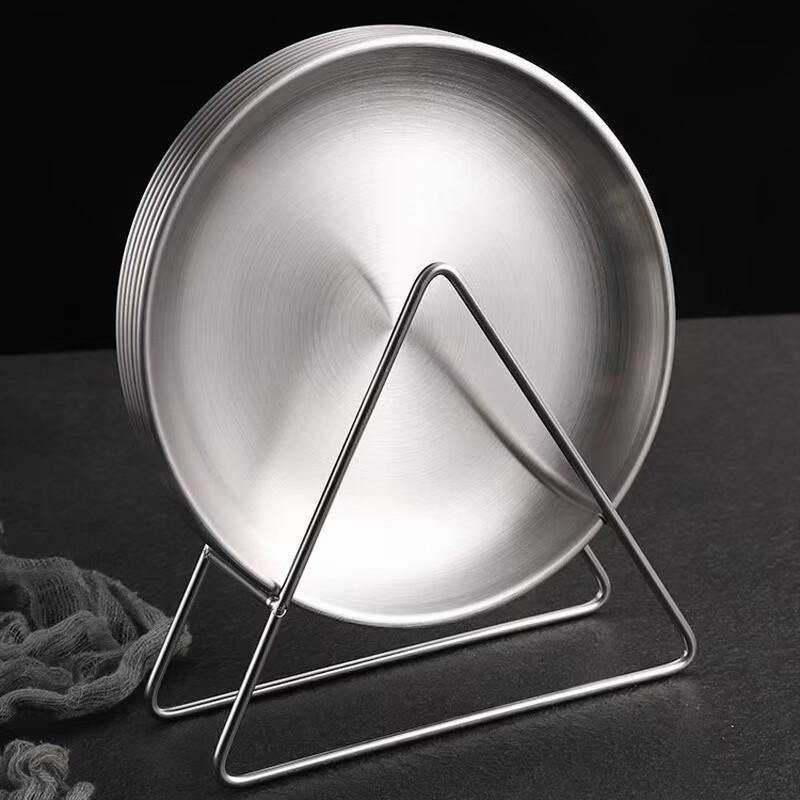 

YouShu Nordic Stainless Steel Foldable Wall-Mounted Round Tray