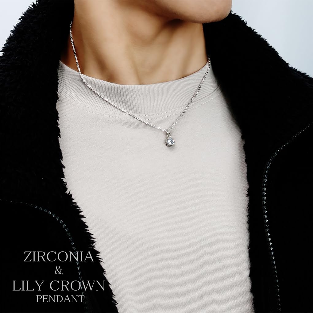 Gin no Single Zirconia Pendant No Simple Head 925 Sterling Silver [Shinjuku Kura] Top, Chain, Charm,