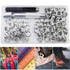 100Sets Grommet Tool 10mm Eyelets with 3pcs Installation Tools for Craft Making Shoes Bag Leather Belt Repair Accessory