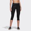 Adidas X Stella McCartney Letter Print Color Block Three-Quarter Sports Pants Women Pants Black FK9712