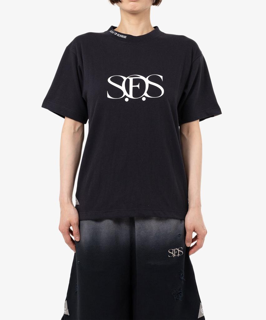 Saundeuobeuseonlaijeu Printed T-Shirt Navy