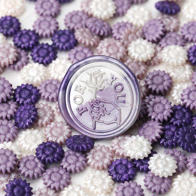 Huidisi Pearlescent Sunflower Mixed Color Sealing Wax Granules for Stamps