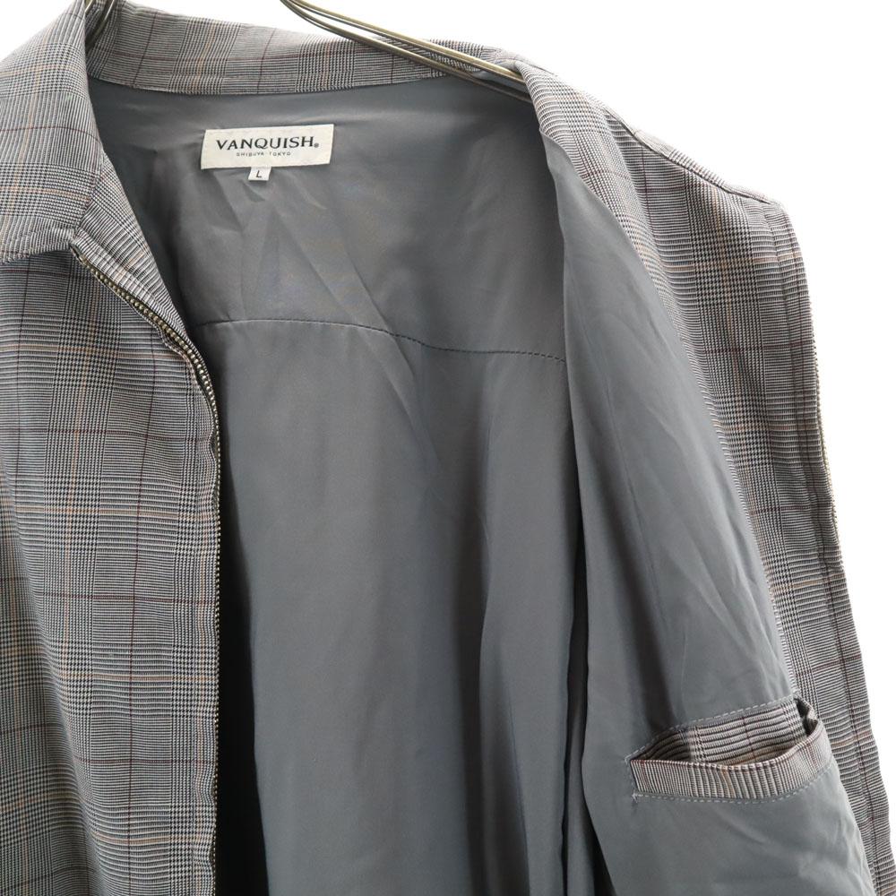 Unused VANQUISH Check Pattern Glen Plaid Loose Silhouette Jacket L Gray Men's Used