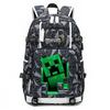 Hot Selling Minecraft Game Peripheral Printed Backpack Outdoor Large Capacity Travel Bag
