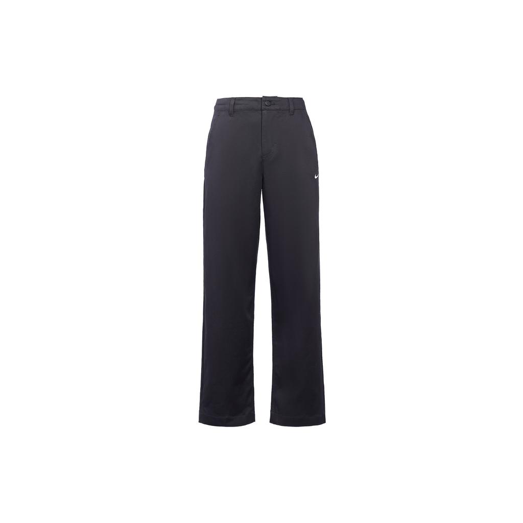 Nike Pure Color Logo Print Loose Straight Casual Pants Men Bottoms Black DX6028-010