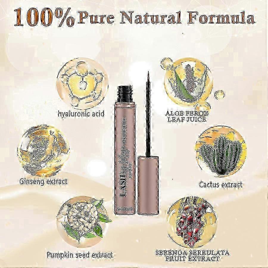 2025 Nowe Serum na Wzrost Rzęs 3ml, Wydłuża Zagęszcza Dodaje Objętości Rzęsom, Odżywia Brwi, Delikatne Skuteczne Niepodrażniające dla Wrażliwej Skóry