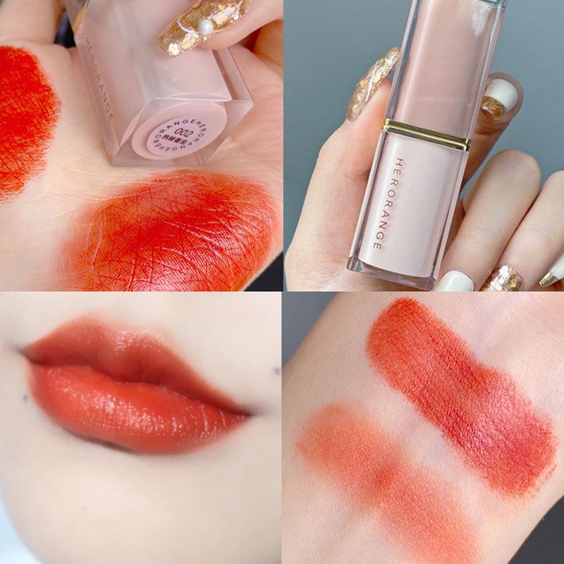 

HERORANGE Velvet Matte Crystal Lipstick for Women, No Transfer, Daily Use, Brightens Skin Tone