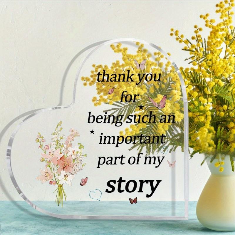 2D Flat, Teacher Appreciation Gifts Acrylic Desktop Decoration Plaque, Home Decor Plaque Hanging Wall Art Decorative Garden Decoration for Room Door S