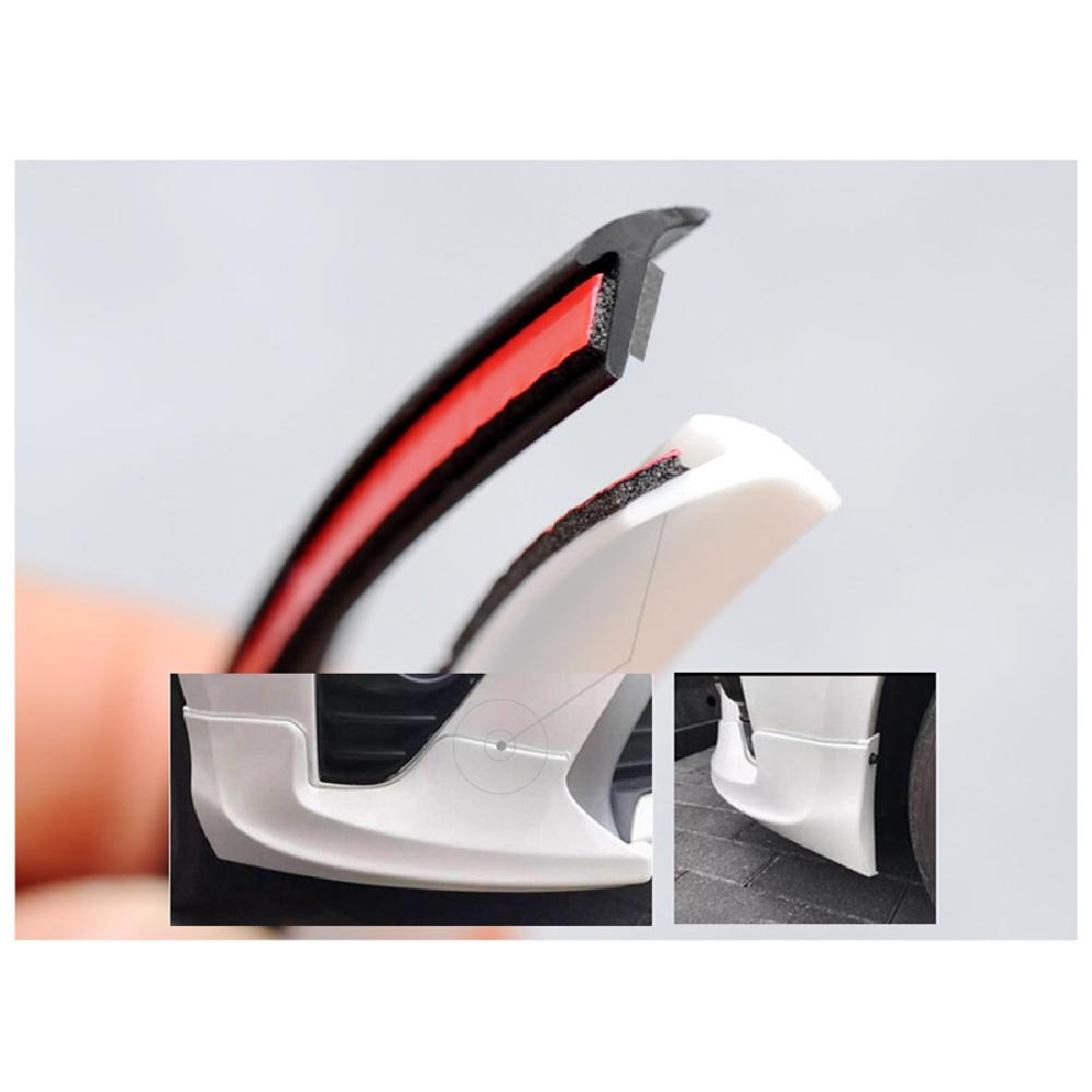 5M Slanted T-Type Seal Strip Car Headlight Bumper Lip Fender Rubber Weatherstrip
