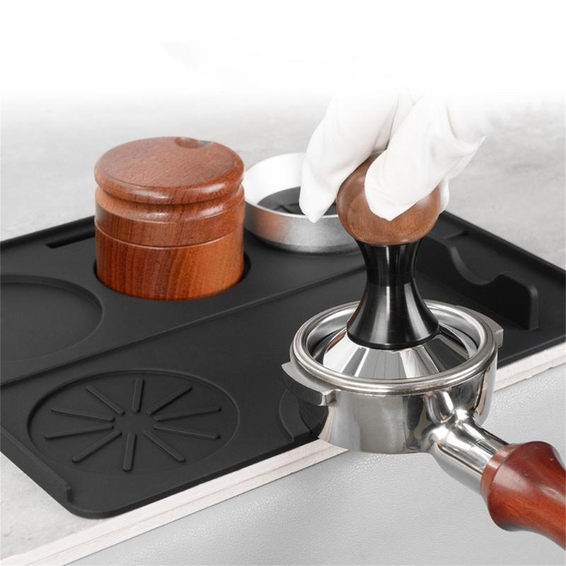 Silicone Coffee Pressing Mat Easy to Store and Clean Coffee Tamper Mats Suitable for Home and Professional Setting
