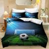 Football Three-Piece Bedding 3D Printing Sports Duvet Cover Bed Sheet Pillowcase Fixed