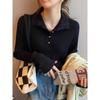 Good Fabric Semi High Neck Sweater for Women's Autumn Winter Base Knit Sweater Loose Top for Outwear