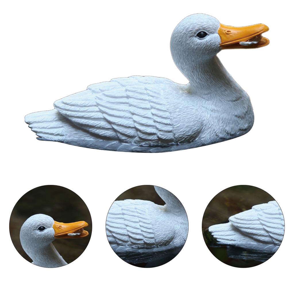 Duck Statues Landscape Ornament Garden Statue Backyard Pond Ducks Decoration Bird Sculpture Indoor Outdoor Yard Decor Gift