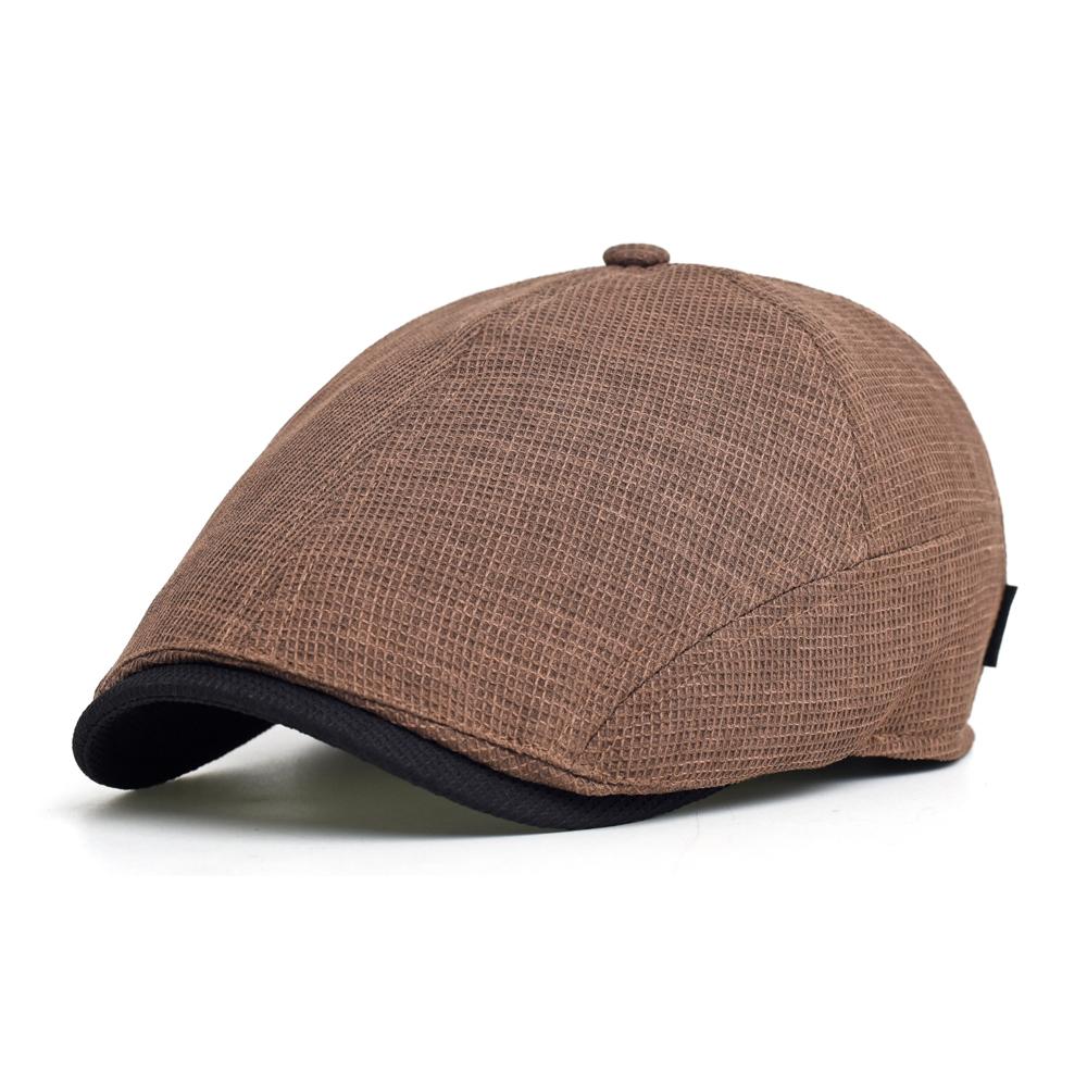 Spring Summer Breathable Mesh Newsboy Caps Men Woman Casual Beret Flat Ivy Cap Soft Solid Driving Fashion Peaked Cap Unisex