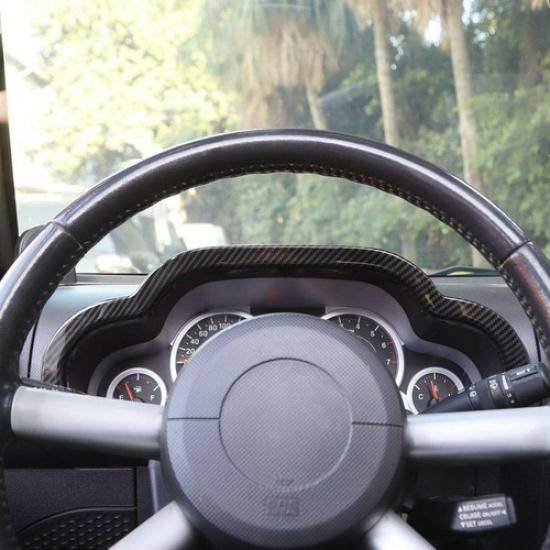 Car Dashboard Trim Cover Decor Frame for Jeep Wrangler JK 2007-2010 Carbon Fiber