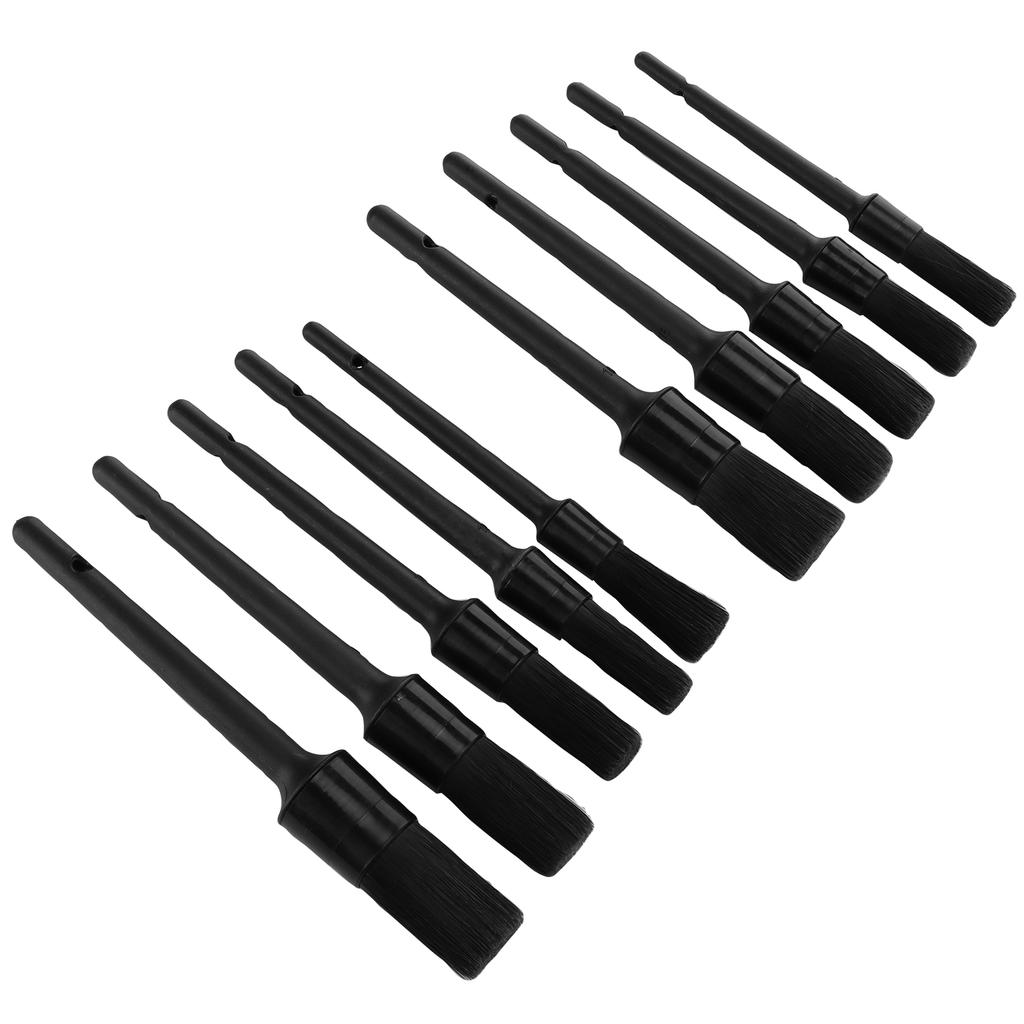 10pcs Detailing Dusting Brushes Kit Scrub Cleaning Tool for Automotive Interior Exterior Wheels Air Vent