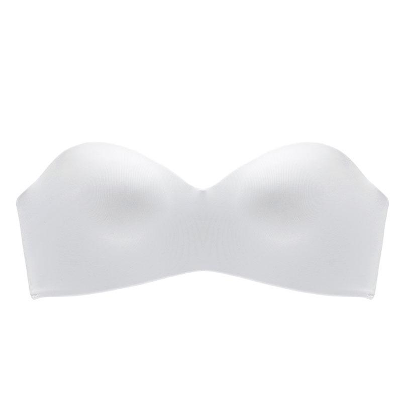 Women's Seamless Adjustable Strapless Marshmallow Bra - Wire-Free, Anti-Slip, Side Support