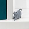 3D Printed Yawning Cat Statue, Cute Sleeping Cat Figurine for Shelf Bedroom, Modern Minimalist Home Decor Gift for Cat Lovers