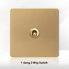 LangYeao Stainless Steel Wall Switch Socket UK Standard,1/2/3/4 Gang 1/2 Way Toggle Light Switch EU Sockets for Homes Hotels