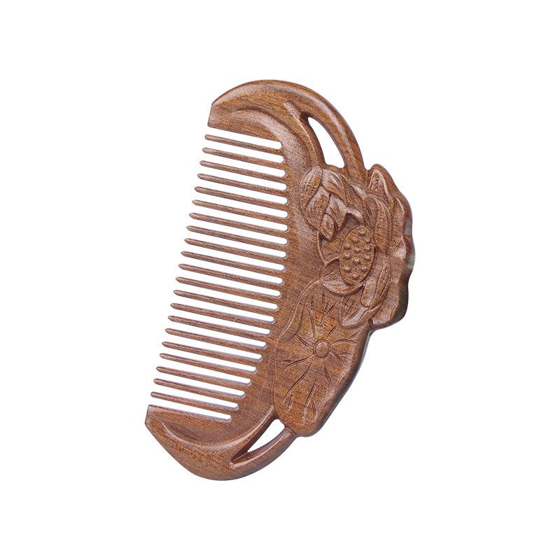 

Portable Black Gold Sandalwood Lotus Comb for Meridian Massage - Perfect Mother’s Day Gift
