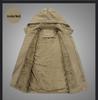 Men's Cross-Border Casual Fleece-Lined Cotton Jacket - Warm Mid-Length Trench for Autumn/Winter