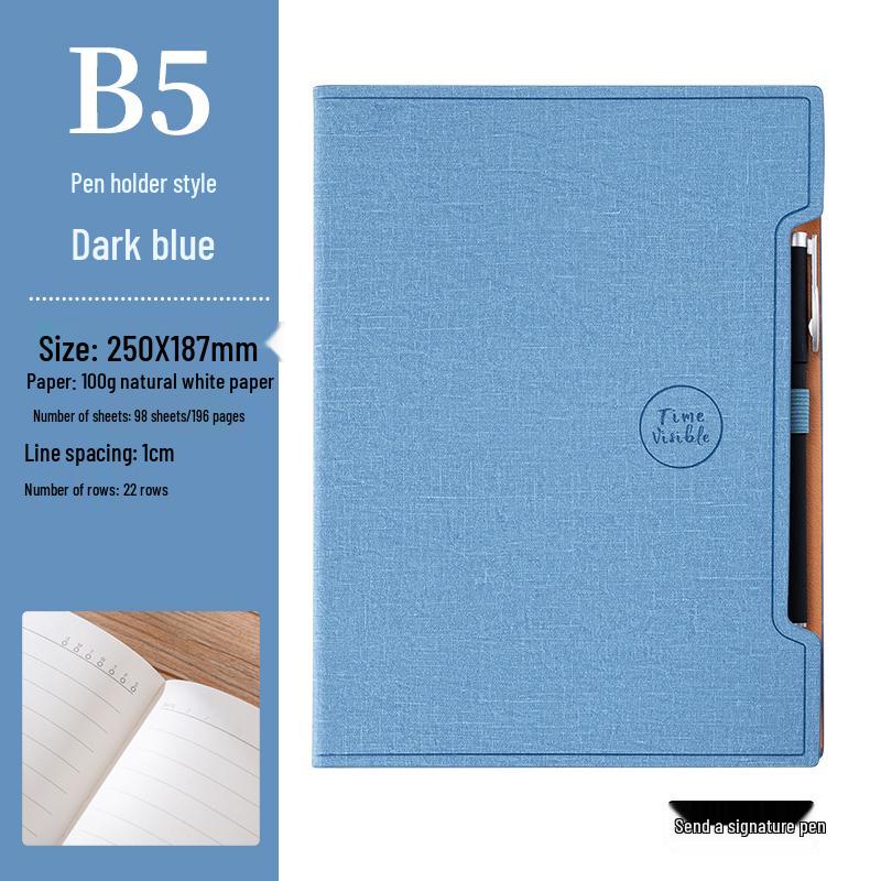A5 Hardcover Notebook with Pen Loop, 2025 Diary, B5 Notebook, and A6 Pocket Notebook - High-Value Business Set