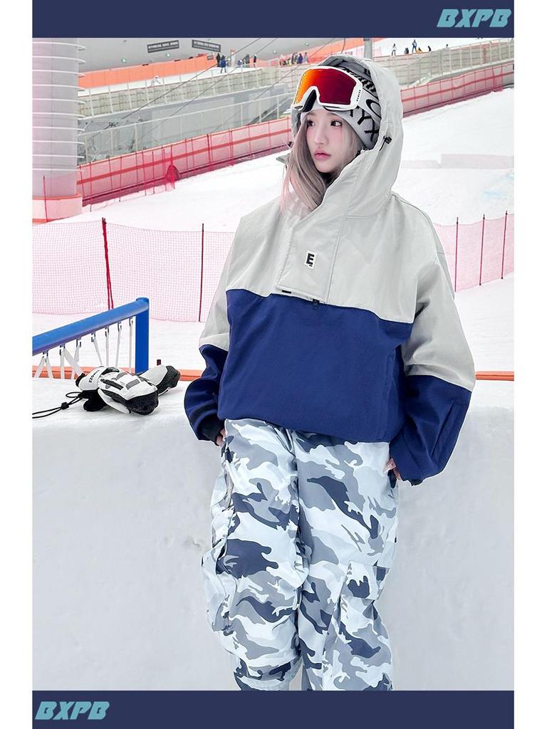 Verbessertes wasserdichtes Skianzug-Set mit warmem Hoodie und Hose für Damen und Herren